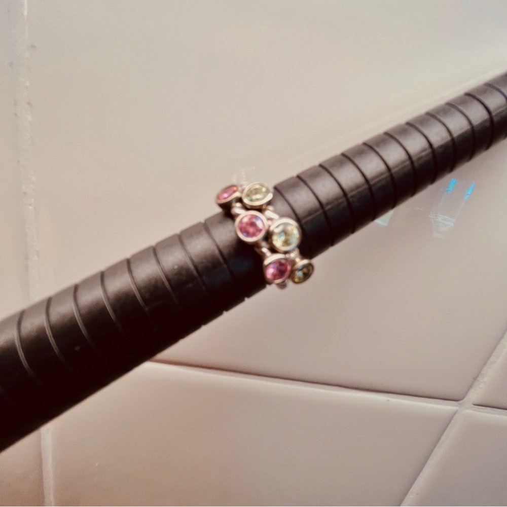Gemstone Stacking Rings 925 - Picture 2 of 4